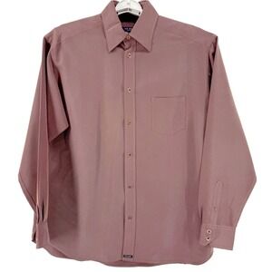 Ted Baker London Mens Button Up Dress Shirt Rich Brown Ribbed Long Sleeve Size 4